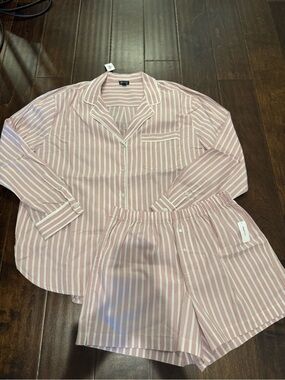 GAP Striped Women Pajama Set - Top & Shorts